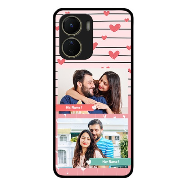 Vivo Y56 5G Custom Glass Mobile Case - Photo with Heart Design