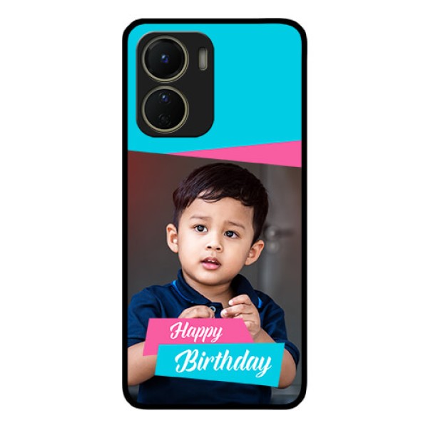 Vivo Y56 5G Personalized Glass Phone Case - Image Holder with 2 Color Design