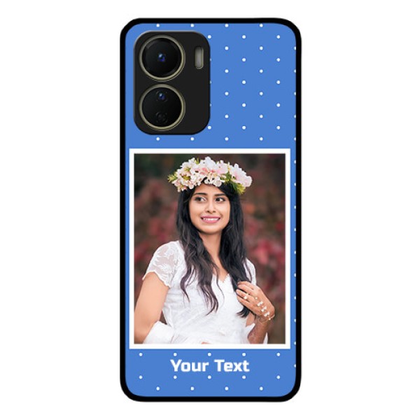 Vivo Y56 5G Photo Printing on Glass Case - Polka dots design