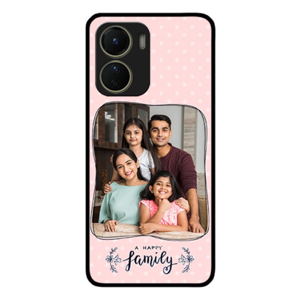 Vivo Y56 5G Custom Glass Phone Case - Family with Dots Design