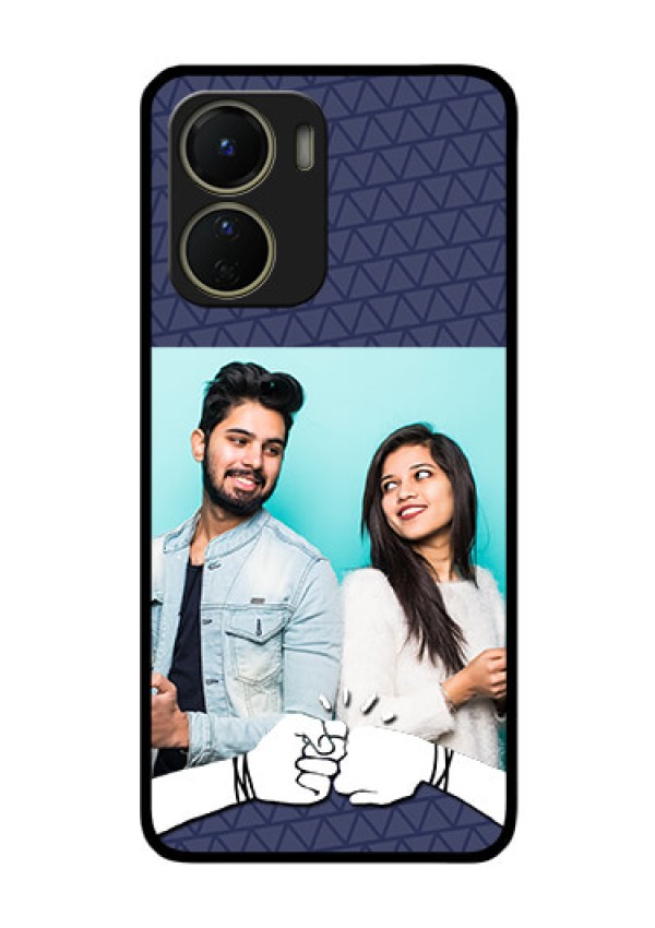 Vivo Y56 5G Photo Printing on Glass Case - with Best Friends Design
