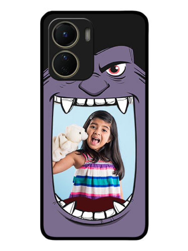 Custom Vivo Y56 5G Custom Glass Phone Case - Angry Monster Design