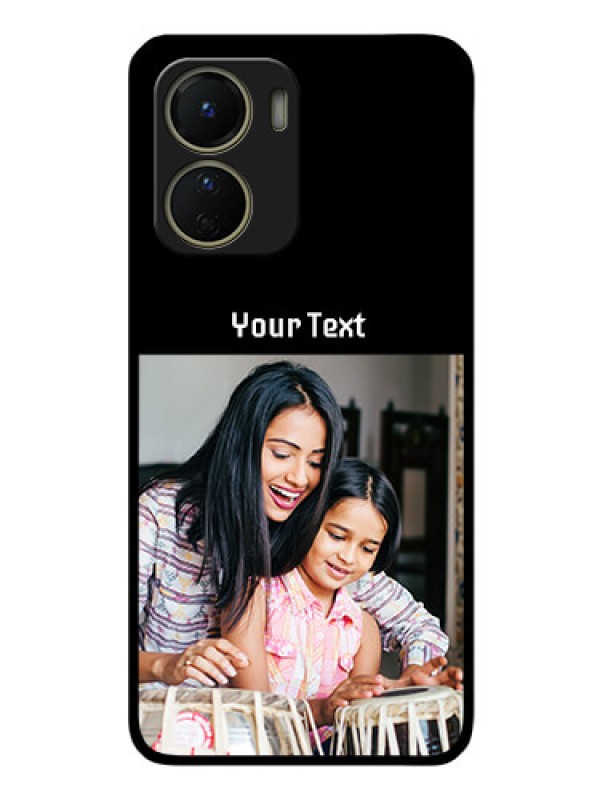 Custom Vivo Y56 5G Photo with Name on Glass Phone Case