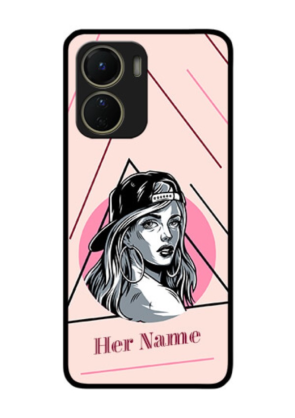 Vivo Y56 5G Personalized Glass Phone Case - Rockstar Girl Design