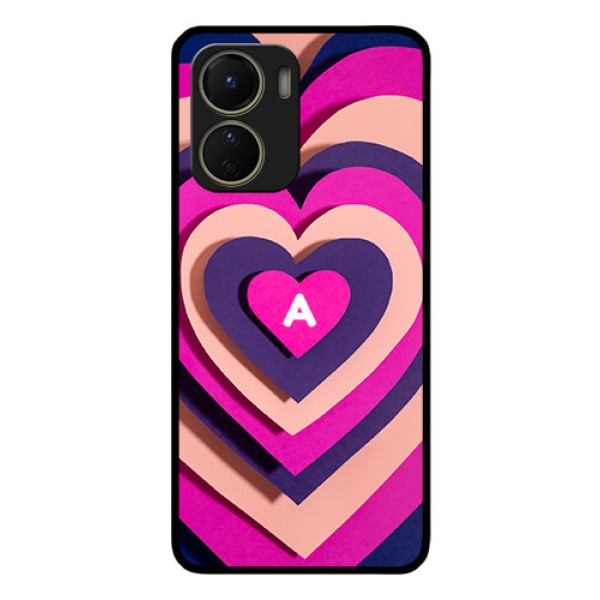 Vivo Y56 5G Custom Glass Mobile Case - Cute Heart Pattern Design Vivo Y56 5G Custom Glass Mobile Case - Cute Heart Pattern Design
