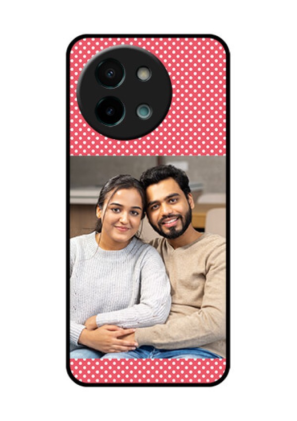 Vivo Y58 5G Custom Glass Phone CaseWhite Dotted Design