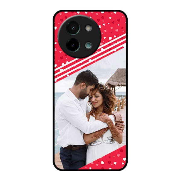 Vivo Y58 5G Custom Glass Phone CaseValentines Gift Design