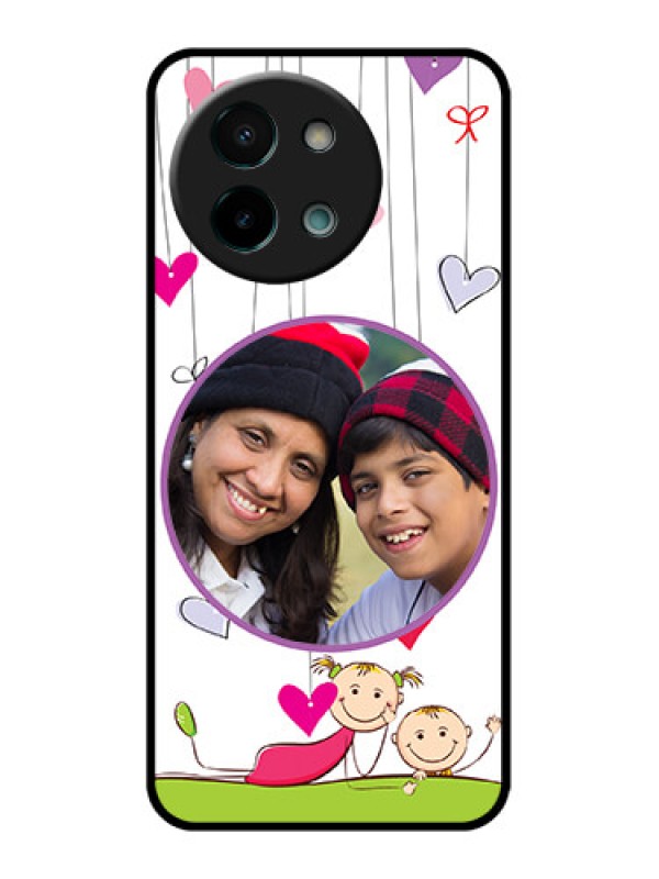 Custom Vivo Y58 5G Custom Glass Phone CaseCute Kids Phone Case Design