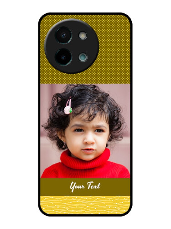 Custom Vivo Y58 5G Custom Glass Phone CaseSimple Green Color Design