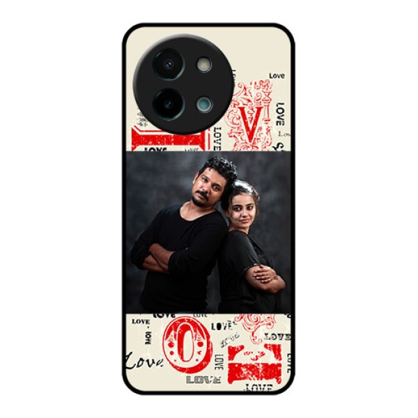 Vivo Y58 5G Custom Glass Phone CaseTrendy Love Design Case