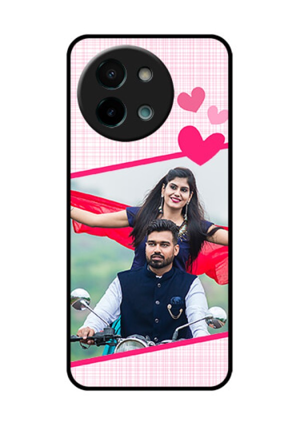 Vivo Y58 5G Custom Glass Phone CaseLove Shape Heart Design