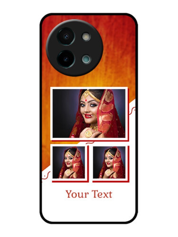 Custom Vivo Y58 5G Custom Glass Phone CaseWedding Memories Design