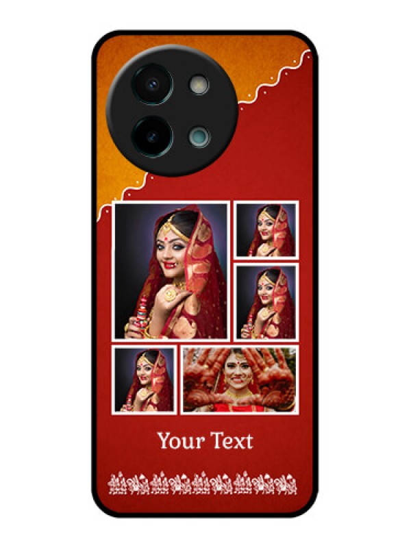 Custom Vivo Y58 5G Custom Glass Phone CaseWedding Pic Upload Design