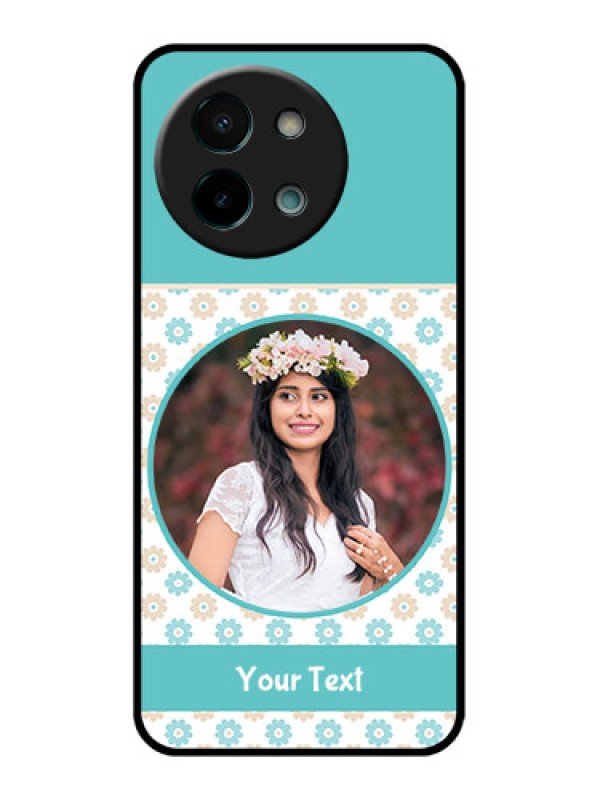 Custom Vivo Y58 5G Custom Glass Phone CaseBeautiful Flowers Design