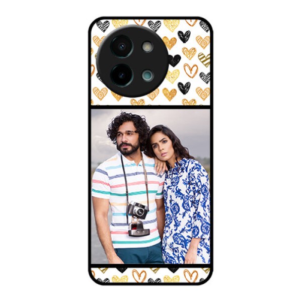 Vivo Y58 5G Custom Glass Phone CaseLove Symbol Design