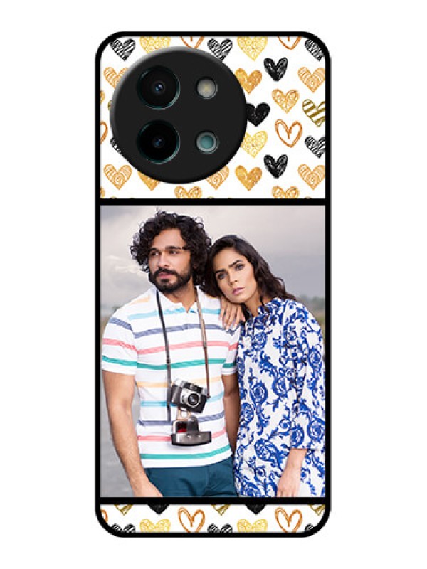 Custom Vivo Y58 5G Custom Glass Phone CaseLove Symbol Design
