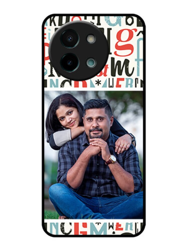 Custom Vivo Y58 5G Custom Glass Phone CaseAlphabet Design
