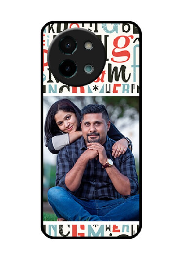 Vivo Y58 5G Custom Glass Phone CaseAlphabet Design