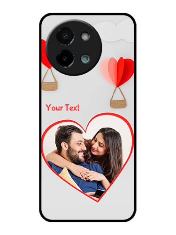 Custom Vivo Y58 5G Custom Glass Phone CaseParachute Love Design