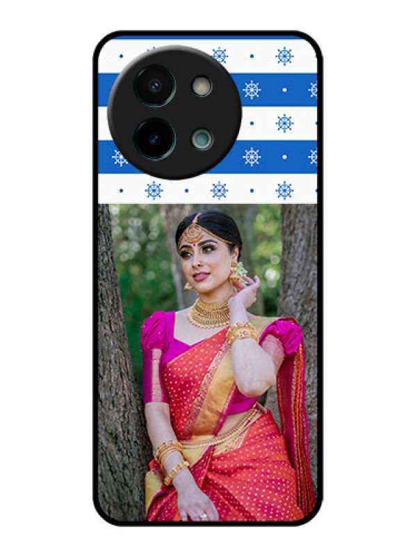 Custom Vivo Y58 5G Custom Glass Phone CaseSnow Pattern Design