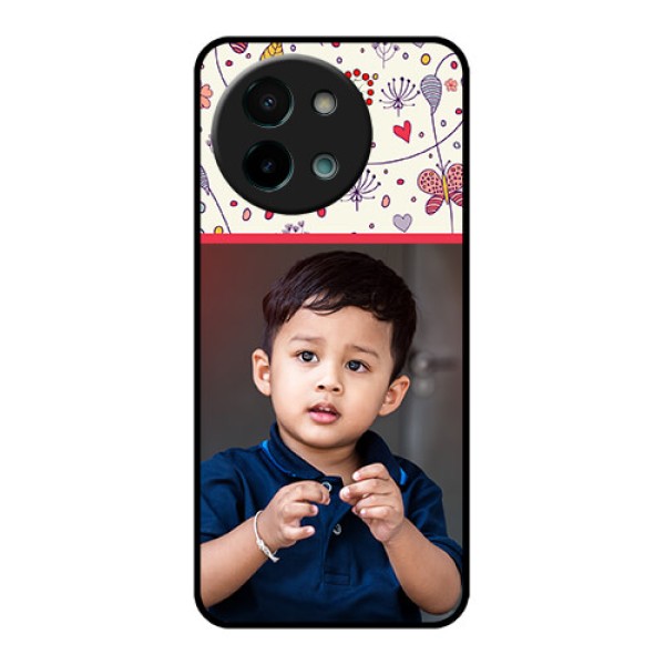 Vivo Y58 5G Custom Glass Phone CasePremium Floral Design