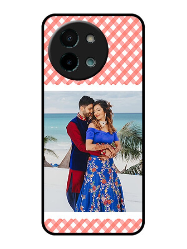 Custom Vivo Y58 5G Custom Glass Phone CasePink Pattern Design