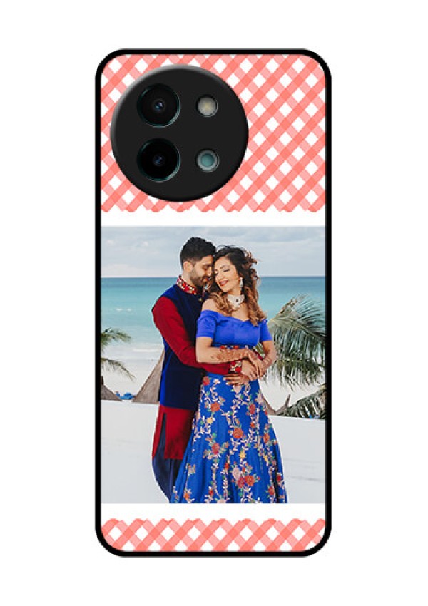 Vivo Y58 5G Custom Glass Phone CasePink Pattern Design