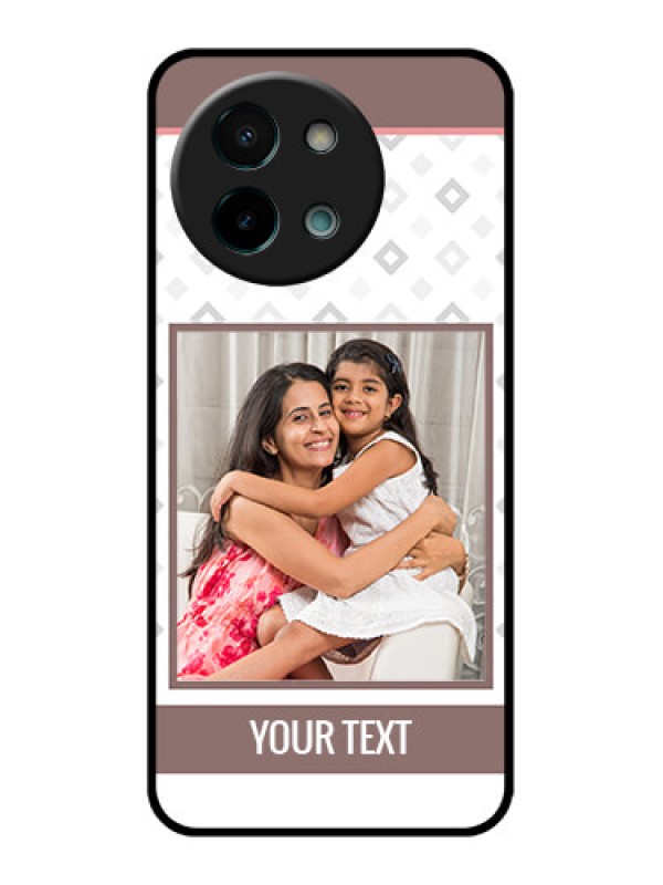 Custom Vivo Y58 5G Custom Glass Phone CaseSimple Diamond Design