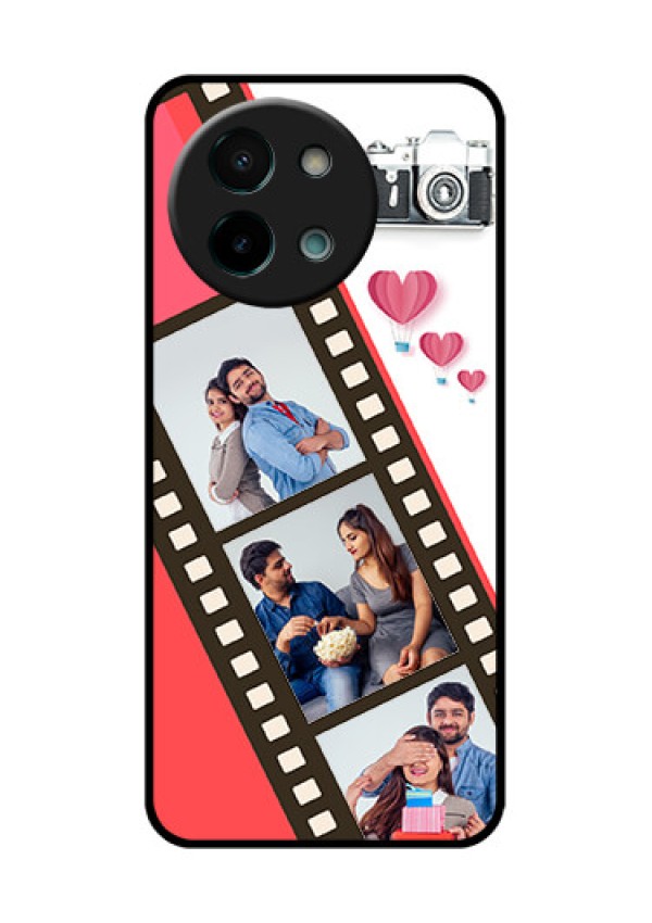 Vivo Y58 5G Custom Glass Phone Case3 Image Holder With Film Reel