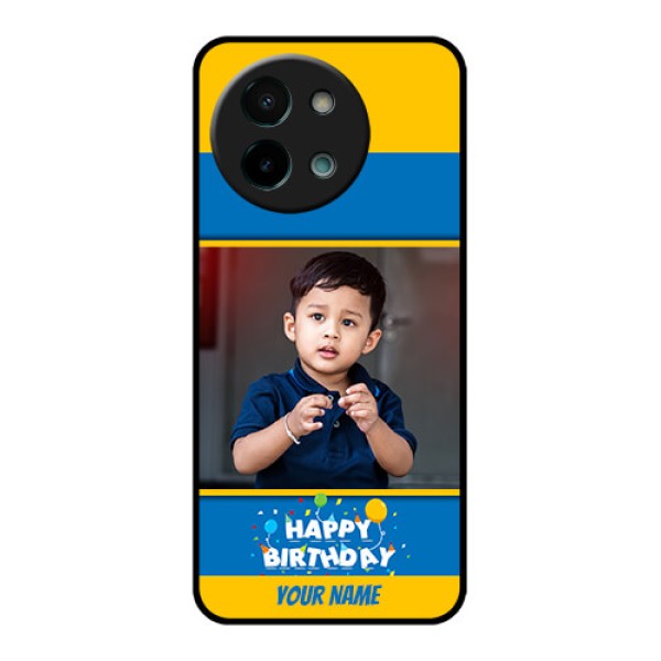 Vivo Y58 5G Custom Glass Phone CaseBirthday Wishes Design