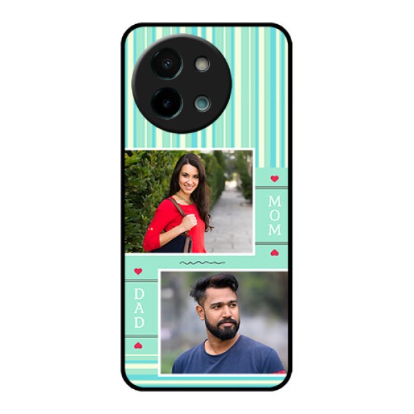 Vivo Y58 5G Custom Glass Phone CaseMom and Dad Pic Design