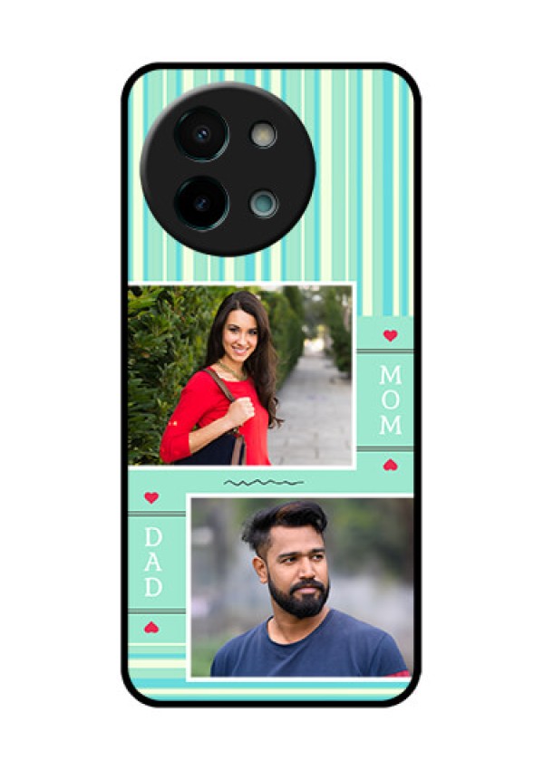 Vivo Y58 5G Custom Glass Phone CaseMom and Dad Pic Design