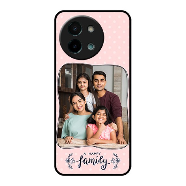 Vivo Y58 5G Custom Glass Phone CaseFamily With Dots Design