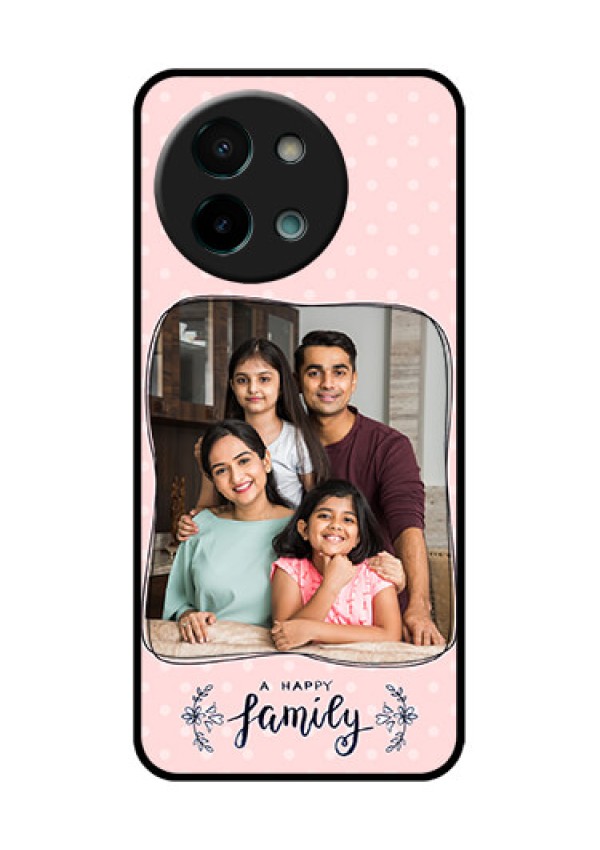 Vivo Y58 5G Custom Glass Phone CaseFamily With Dots Design