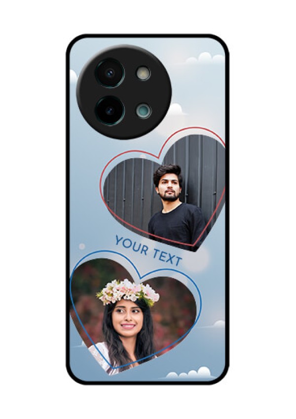 Vivo Y58 5G Custom Glass Phone CaseBlue Color Couple Design