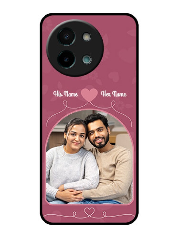 Custom Vivo Y58 5G Custom Glass Phone CaseLove Floral Design