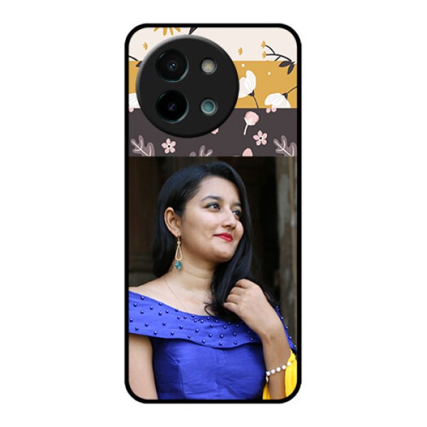 Vivo Y58 5G Custom Glass Phone CaseStylish Floral Design Vivo Y58 5G Custom Glass Phone CaseStylish Floral Design