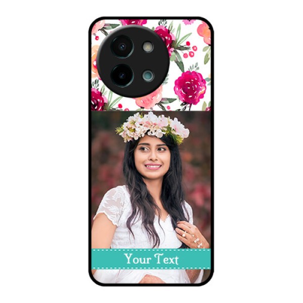 Vivo Y58 5G Custom Glass Phone CaseWater Colors Floral Design Vivo Y58 5G Custom Glass Phone CaseWater Colors Floral Design