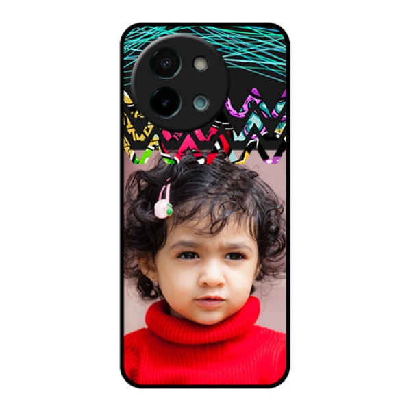 Vivo Y58 5G Custom Glass Phone CaseNeon Abstract Design