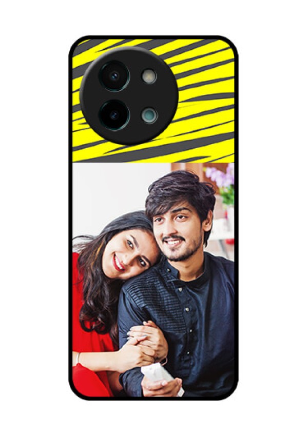 Vivo Y58 5G Custom Glass Phone CaseYellow Abstract Design