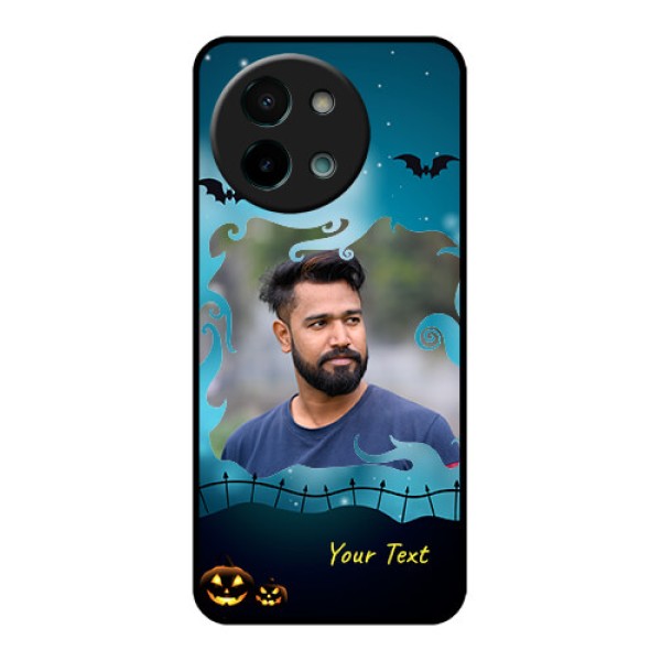 Vivo Y58 5G Custom Glass Phone CaseHalloween Frame Design