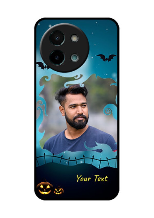 Vivo Y58 5G Custom Glass Phone CaseHalloween Frame Design
