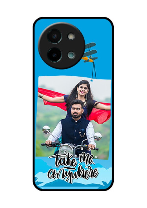 Vivo Y58 5G Custom Glass Phone CaseTraveller Design