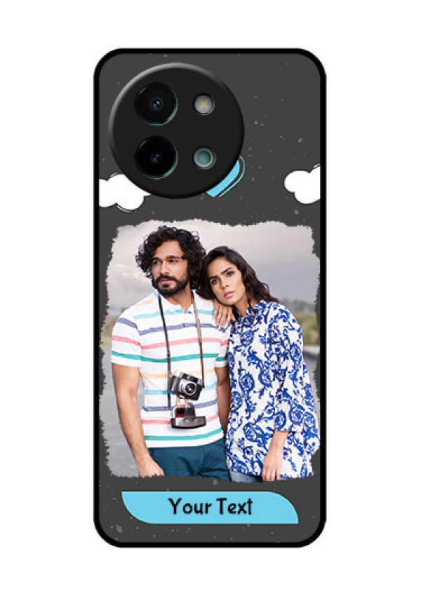 Vivo Y58 5G Custom Glass Phone CaseSplashes With Love Doodles Design