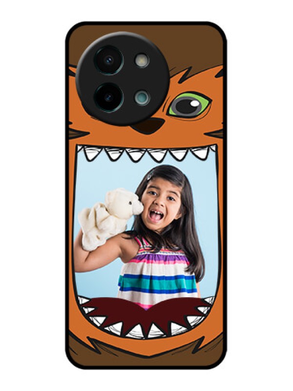 Custom Vivo Y58 5G Custom Glass Phone CaseOwl Monster Back Case Design