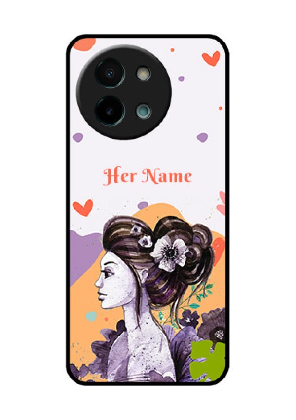 Vivo Y58 5G Custom Glass Phone CaseWoman And Nature Design