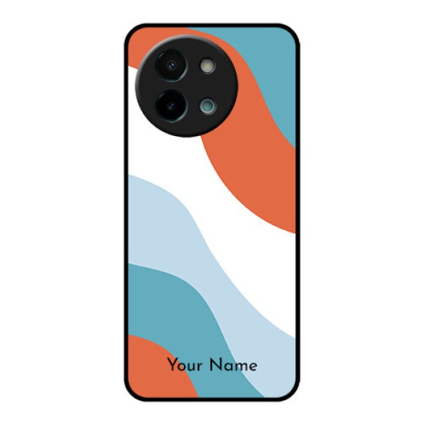 Vivo Y58 5G Custom Glass Phone CaseColoured Waves Design