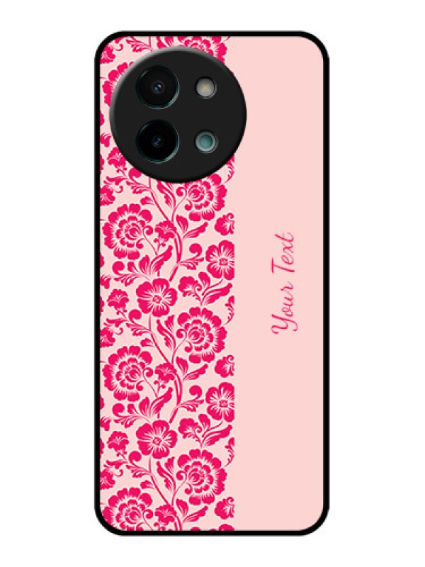 Custom Vivo Y58 5G Custom Glass Phone CaseAttractive Floral Pattern Design