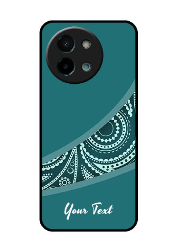Vivo Y58 5G Custom Glass Phone CaseSemi Visible Floral Design