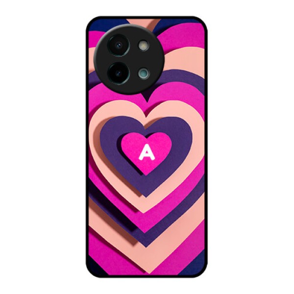 Vivo Y58 5G Custom Glass Phone CaseCute Heart Pattern Design Vivo Y58 5G Custom Glass Phone CaseCute Heart Pattern Design
